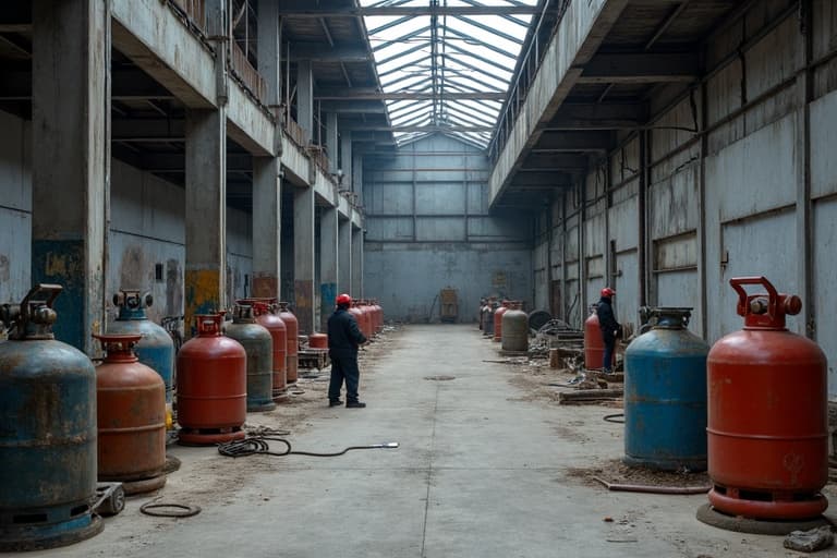 Industrial operations supported by gas supply